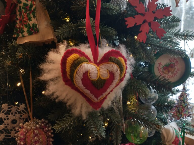 embroidered ornament