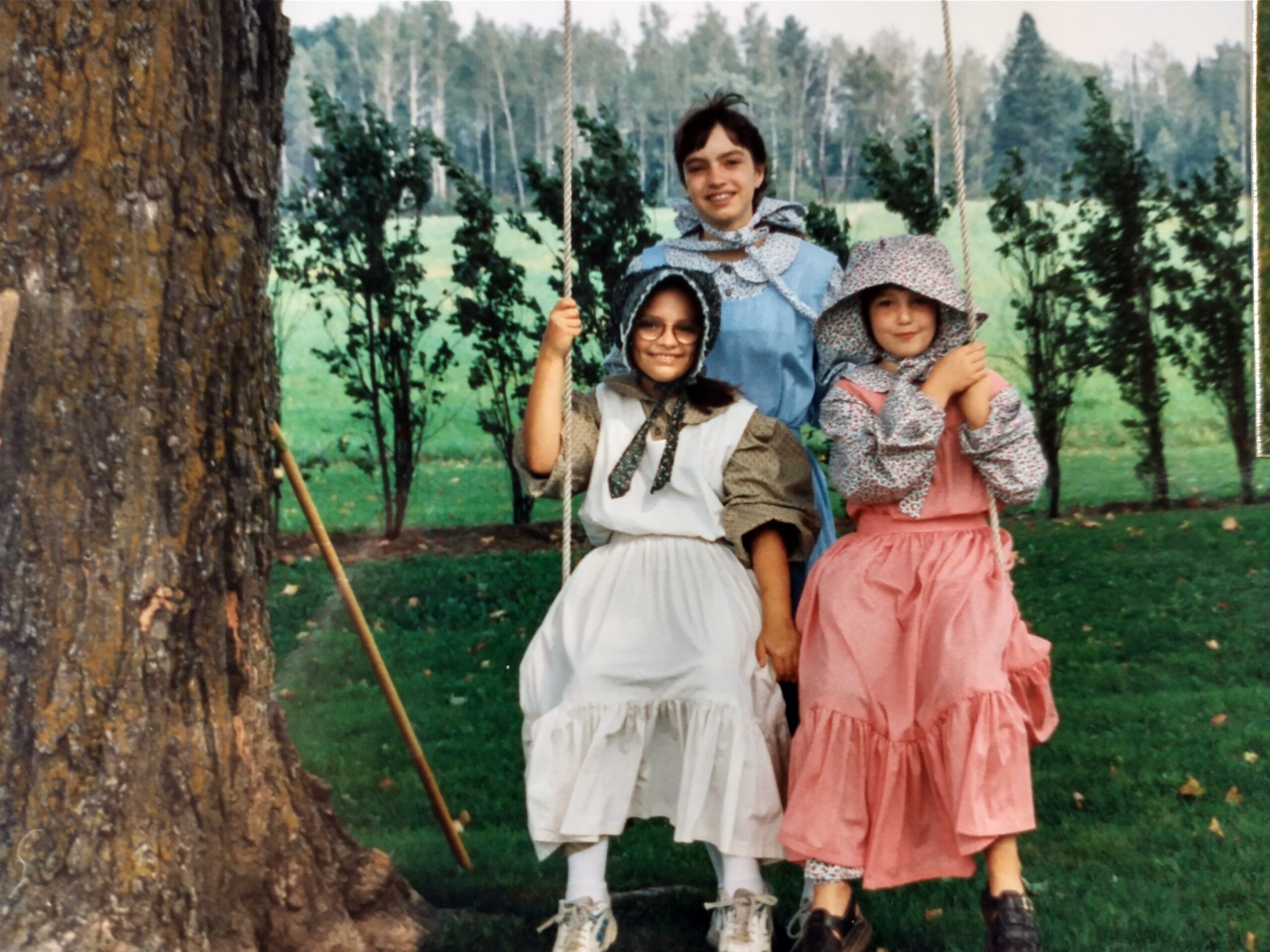 playing on swing tree