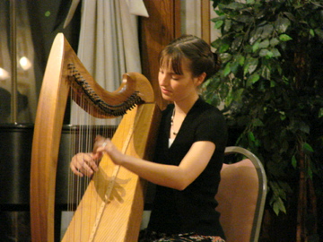 Laura with harp